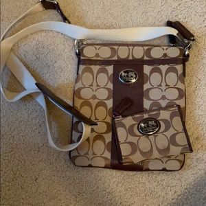 Coach handbag with coin purse